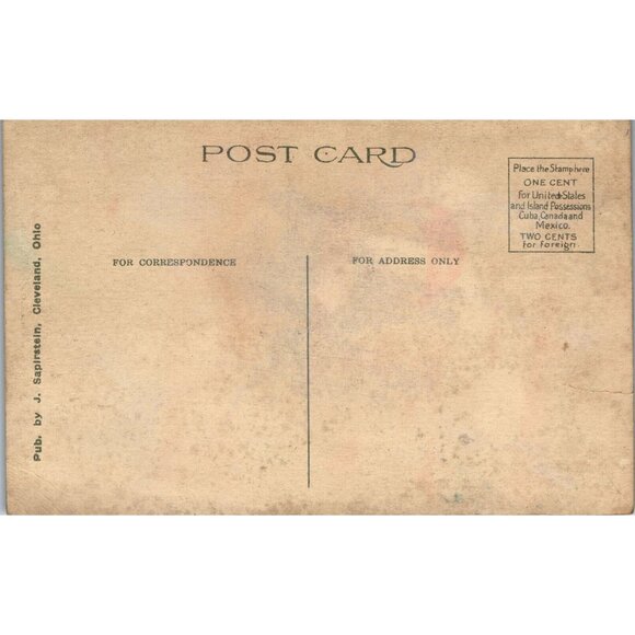 Lake Front Showing Lakeside & Marine Hospitals Cleveland Ohio PC338 - Picture 2 of 2